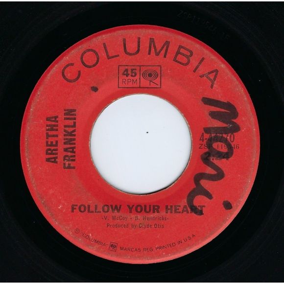 Aretha Franklin 45 Take A Look / Follow Your Heart on Columbia G Soul - Picture 2 of 2